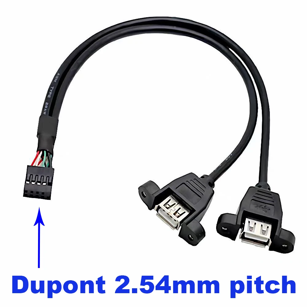 9PIN to USB 2.0 Adapter Cable, 0.3m 2 9PIN to USB 2.0 Adapter Cable, 0.3m - Image 2