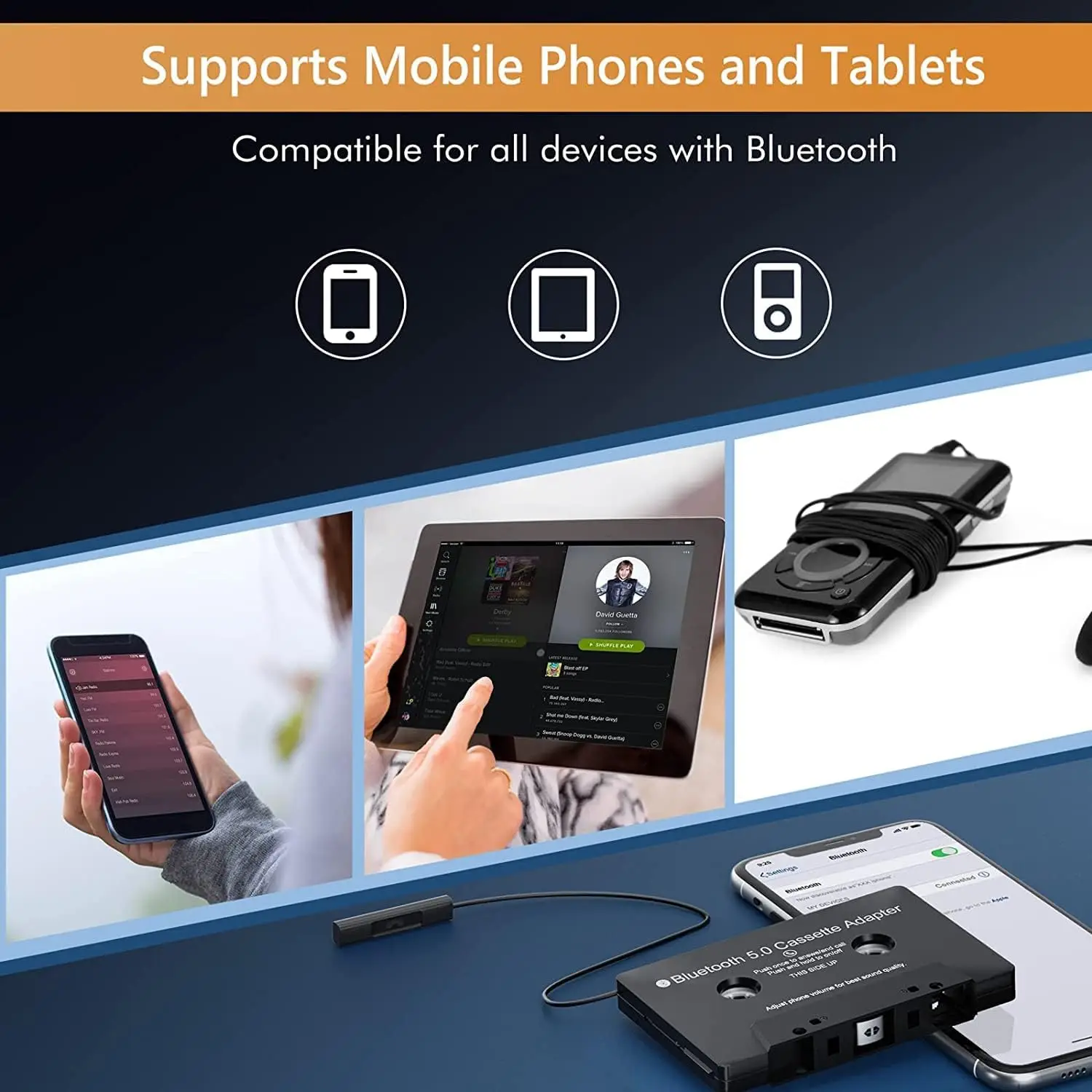 Vintage Style Bluetooth 5.0 Cassette Adapter 4 Vintage Style Bluetooth 5.0 Cassette Adapter - Image 4