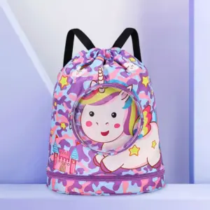 Children's Swimming Bag Wet Dry Sseparation Waterproof Toiletry Storage Bag Sports Portable Cute Beach Backpack for Boys Girls 14 S10b35f1d231e4fe786e5e8bc199e97d0m