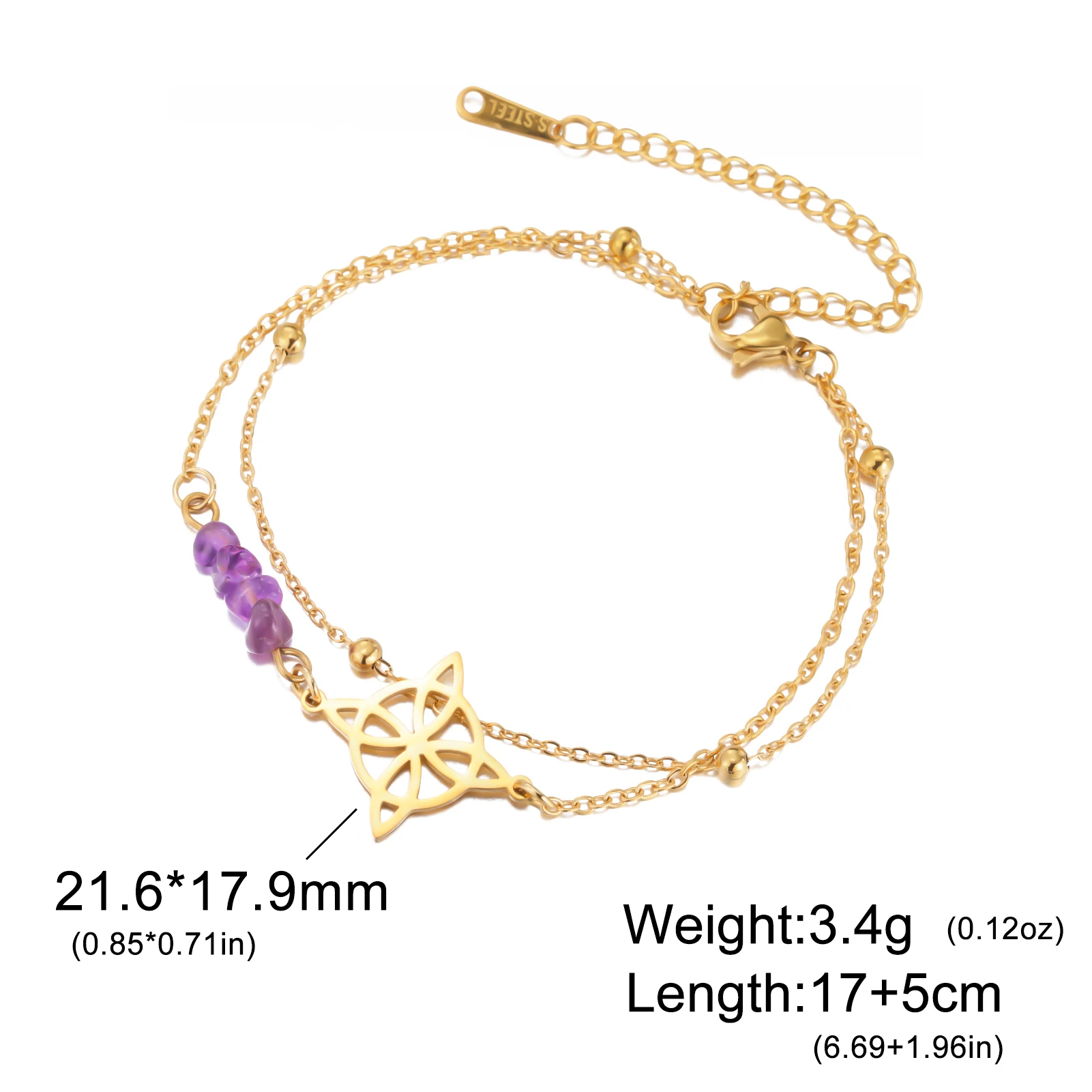 Mystical Stainless Steel Butterfly Charm Bracelet 7 Mystical Stainless Steel Butterfly Charm Bracelet - Image 7