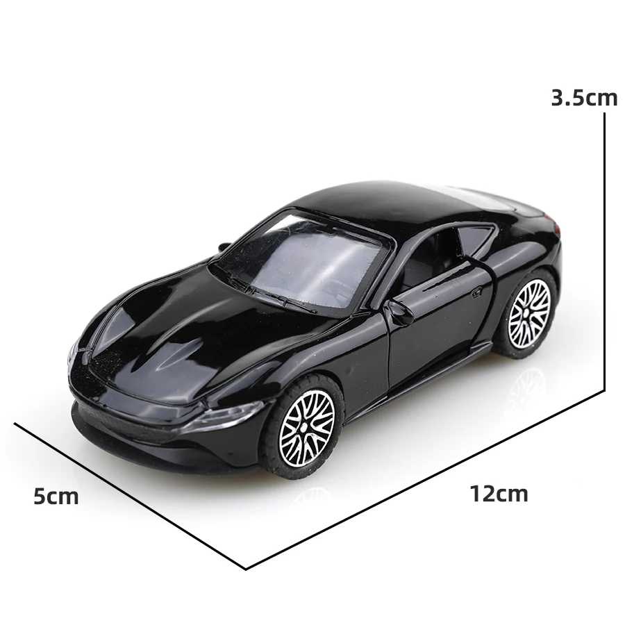 Diecast Pull-Back Sports Car in Red, Yellow & Black 7 Diecast Pull-Back Sports Car in Red, Yellow & Black - Image 7