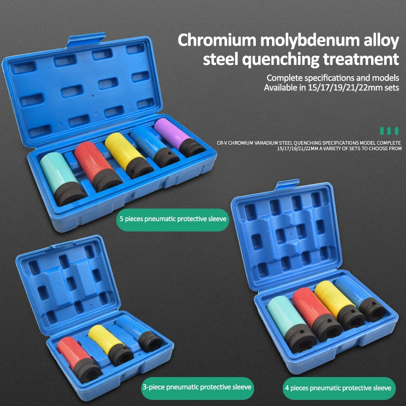 Automotive Impact Socket Set 15-22mm Durable Steel 3 Automotive Impact Socket Set 15-22mm Durable Steel - Image 3