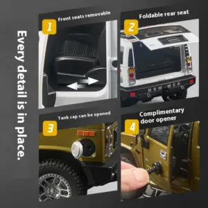 Yellow Hummer H2 Diecast Model 1:18 Scale 14 S12da028c72e24e81a65acb06e3acac6dJ