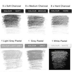 Artist-Grade Charcoal Pencil Set, 24 Pieces 9 S135552033b94475d846aa82f7206f440C