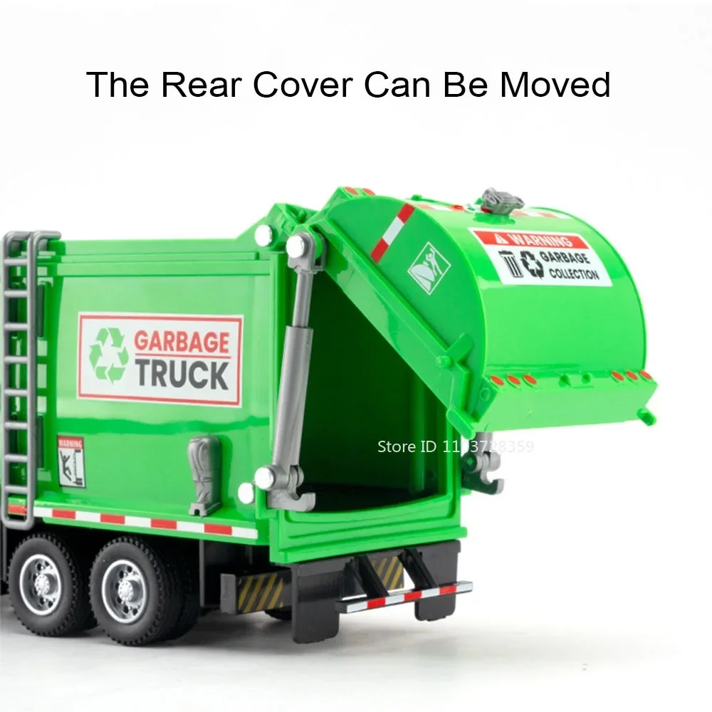 Realistic 1:32 Scale Toy Garbage Truck with Sound 4 Realistic 1:32 Scale Toy Garbage Truck with Sound - Image 4