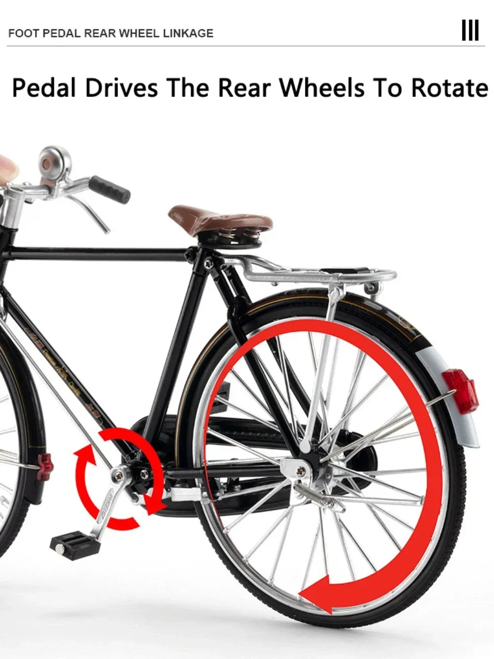 1:6 Vintage Retro Bicycle Model for Collectors 4 1:6 Vintage Retro Bicycle Model for Collectors - Image 4