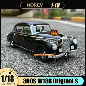 NOREV diecast model 1/18 300s W186 original S-class alloy car model static display holiday gift collection