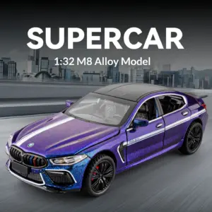 1/32 BMW M8 Diecast Model in Metallic Purple