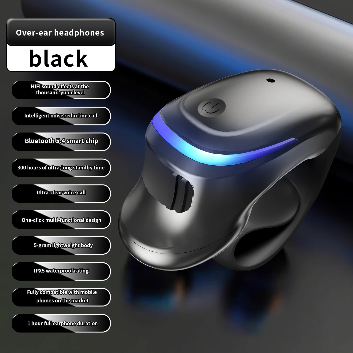 Black Waterproof Bluetooth Earphone with Noise Cancellation 7 Black Waterproof Bluetooth Earphone with Noise Cancellation - Image 7