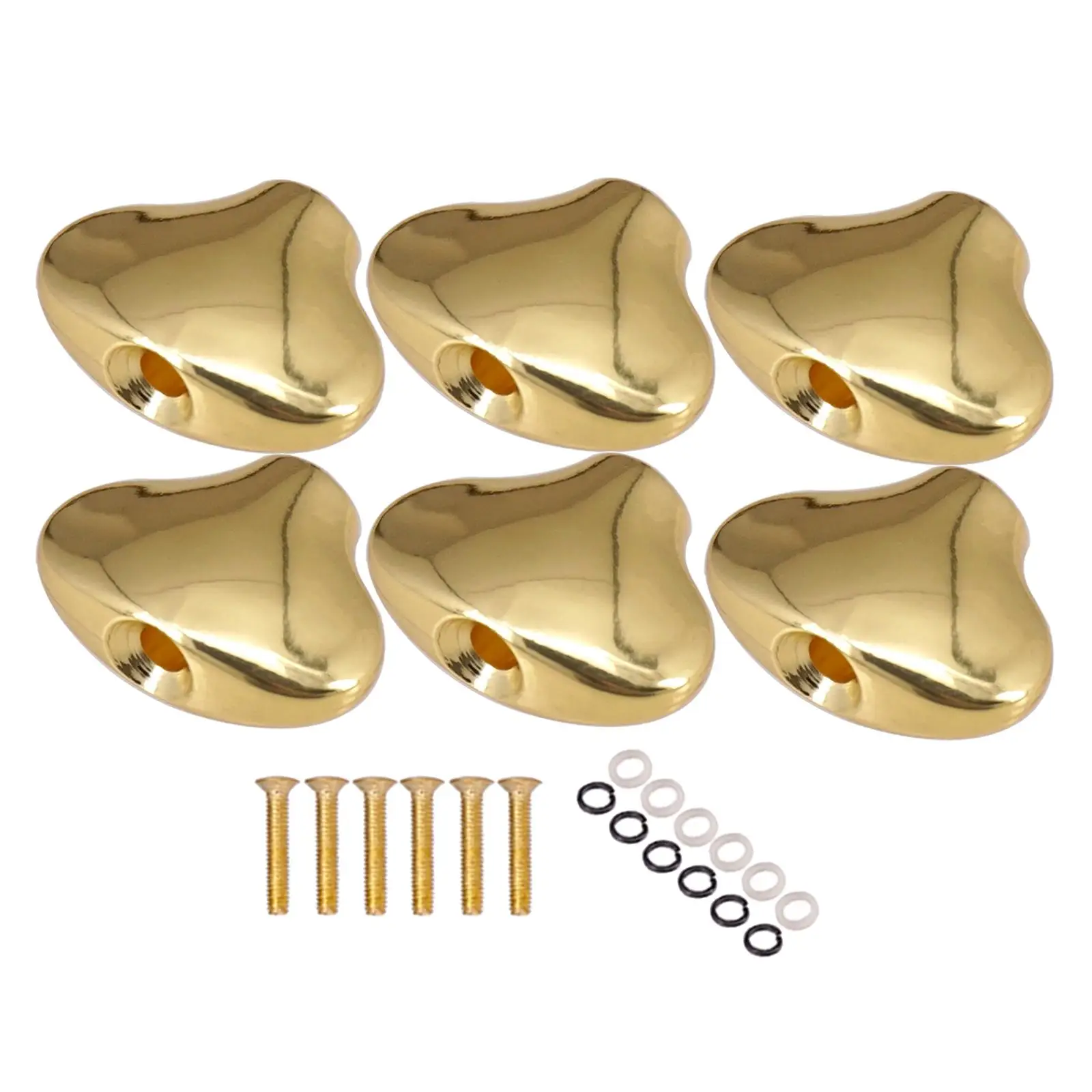 Metal Guitar Tuning Peg Caps Set for All Guitar Types 6 Metal Guitar Tuning Peg Caps Set for All Guitar Types - Image 6