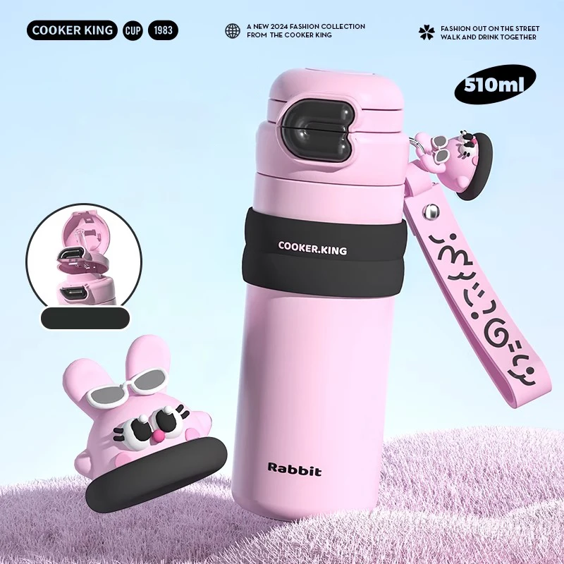 Bunny-Themed 316 Stainless Steel Water Bottle 9 Bunny-Themed 316 Stainless Steel Water Bottle - Image 9