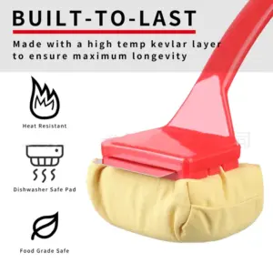 Red Eco-Friendly Grill Cleaning Brush with PVC Head 11 S178b5944b1c2455e8dedb55377845a4aS