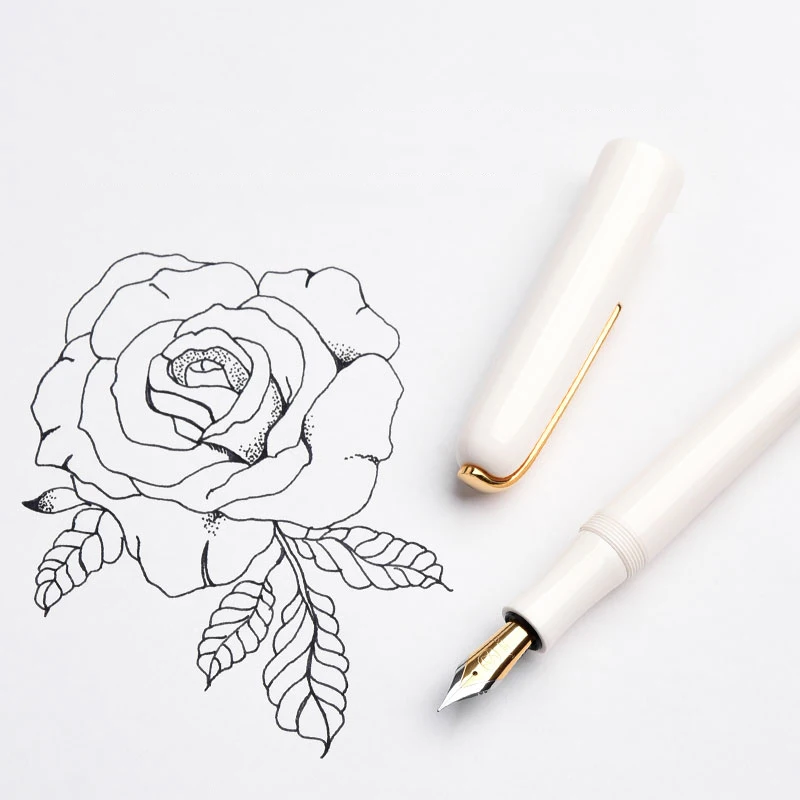 Luxury Stainless Steel Fountain Pen with Gold Accents 6 Luxury Stainless Steel Fountain Pen with Gold Accents - Image 6