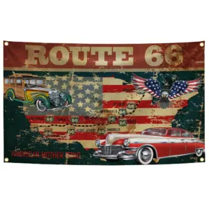 US Route 66 Vintage Collage Banner 90x150cm 13 S18237c3cb80649e7b67e891657450dabH