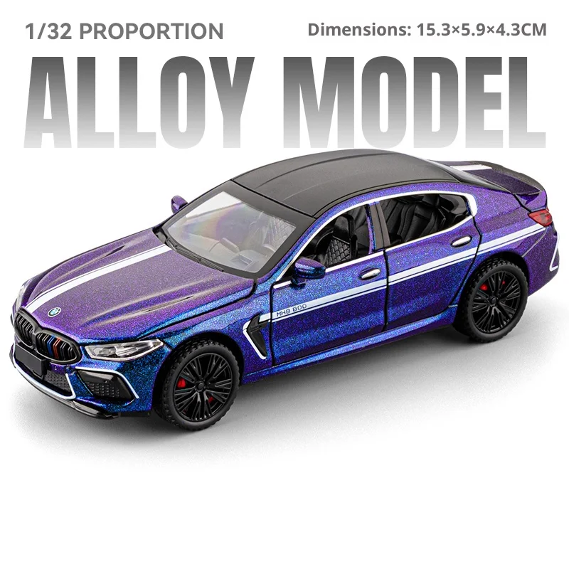 1/32 BMW M8 Diecast Model in Metallic Purple 8 1/32 BMW M8 Diecast Model in Metallic Purple - Image 8