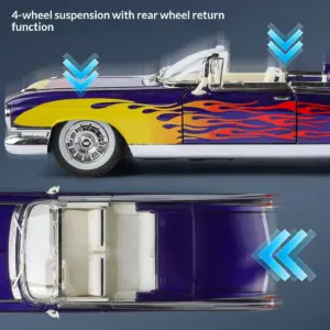 1/24 Scale Vintage Cadillac Alloy Car Model 13 S1e08633ebb0146bab5cf9ab4e8580963J