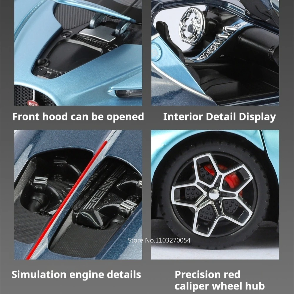 1:24 Alloy Car Model with Lights and Sound 4 1:24 Alloy Car Model with Lights and Sound - Image 4