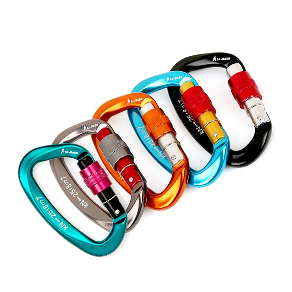 Orange D-Shaped Climbing Carabiner 25KN 2 Orange D-Shaped Climbing Carabiner 25KN - Image 2