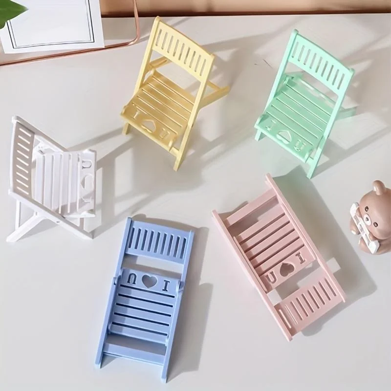 Mini Beach Chair Phone Stand in Pastel Colors 5 Mini Beach Chair Phone Stand in Pastel Colors - Image 5