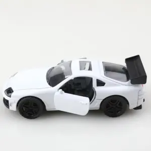 1:36 Scale Diecast Toyota Supra Model in Black and White 11 S239fa121ba1f47af8d0a5e3fd763d90e6