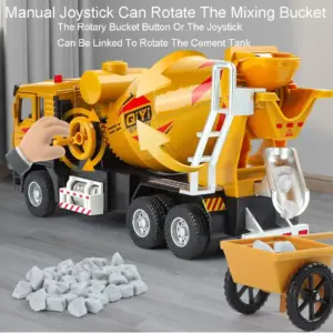 Vibrant Yellow and White Toy Mixer Truck 15 S25dbd36d4a1c4b6ba35f827f1a643cedz