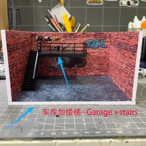 Urban Garage Miniature Scene Model