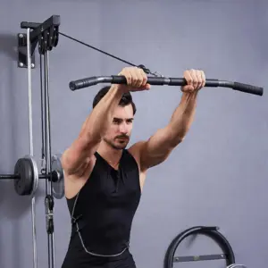 Black Fitness Straight Bar for Home Gym Training 11 S26c7f31fb6234c03ba5f5a9dbbe44a43C