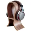 Walnut Headset Stand with Cellphone Holder