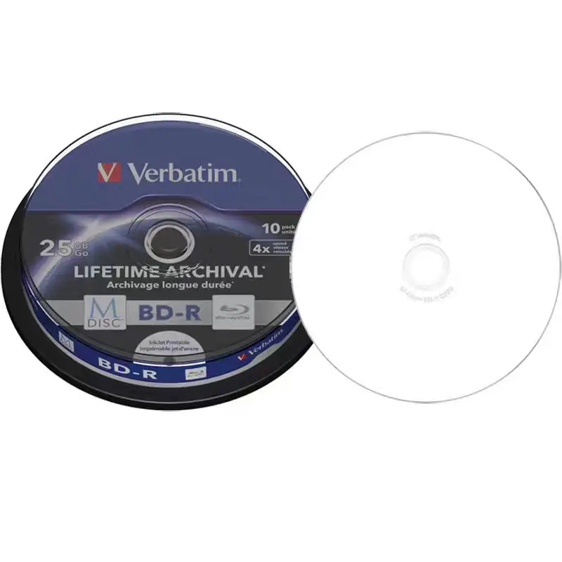 Verbatim 25GB BD-R Blu-ray Discs Set of 10 2 Verbatim 25GB BD-R Blu-ray Discs Set of 10 - Image 2