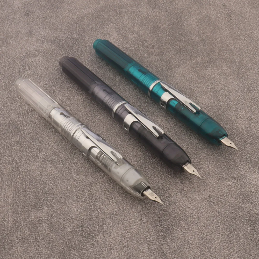 Transparent Plastic Fountain Pen with Metal Nib 5 Transparent Plastic Fountain Pen with Metal Nib - Image 5