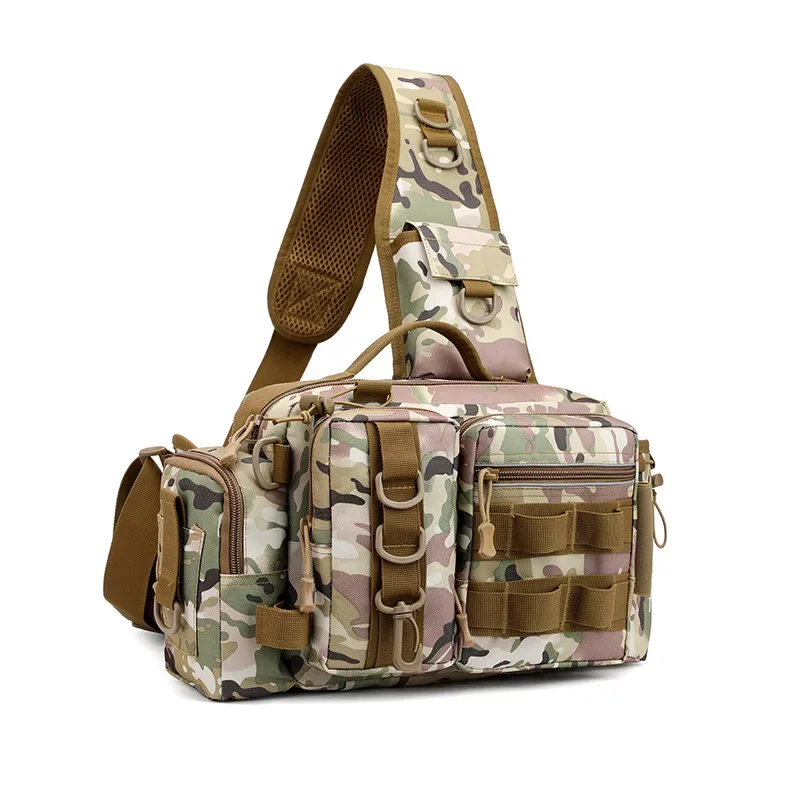 Camouflage Outdoor Tackle Bag with Multiple Compartments 8 Camouflage Outdoor Tackle Bag with Multiple Compartments - Image 8