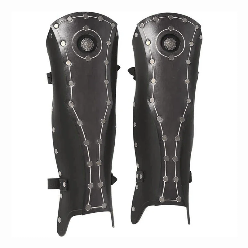 Medieval Faux Leather Gaiters for Cosplay 7 Medieval Faux Leather Gaiters for Cosplay - Image 7