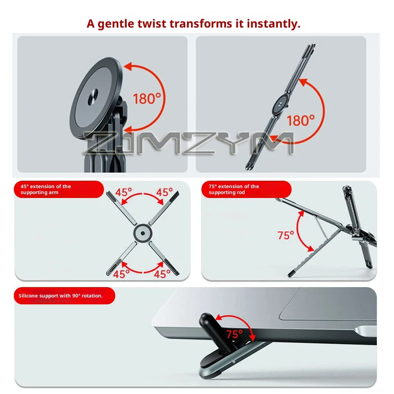 3-in-1 Aluminum Magnetic Adjustable Stand 6 3-in-1 Aluminum Magnetic Adjustable Stand - Image 6