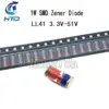 50-Pack Surface-Mount Zener Diodes 3.3V-51V