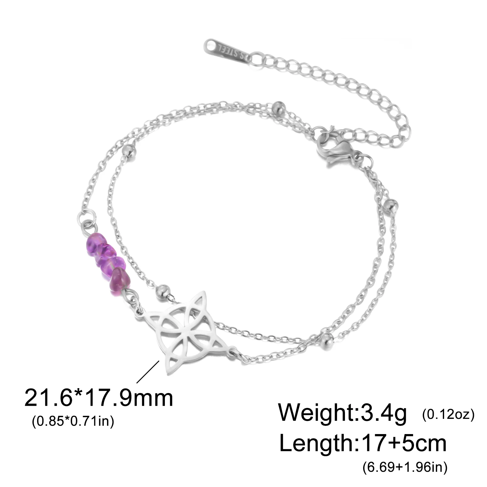 Mystical Stainless Steel Butterfly Charm Bracelet 8 Mystical Stainless Steel Butterfly Charm Bracelet - Image 8