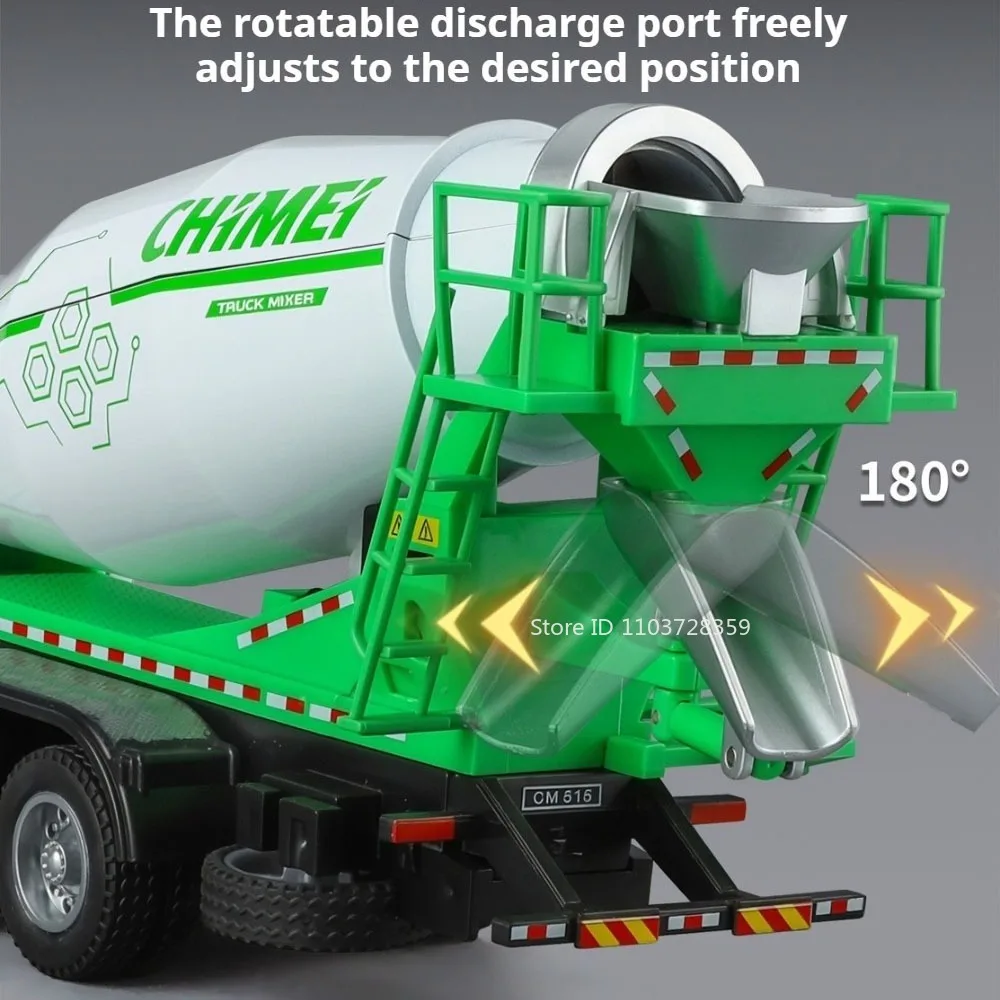 1:32 Scale Concrete Mixer Truck Toy 4 1:32 Scale Concrete Mixer Truck Toy - Image 4