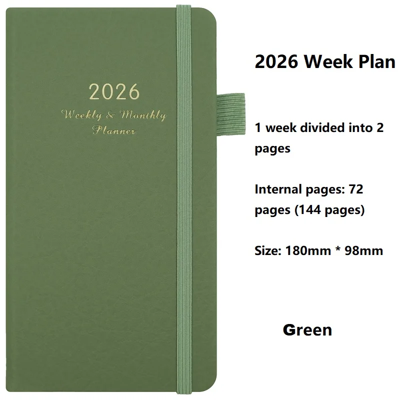 Elegant 2026 Weekly & Monthly Planner in PU Leather 8 Elegant 2026 Weekly & Monthly Planner in PU Leather - Image 8