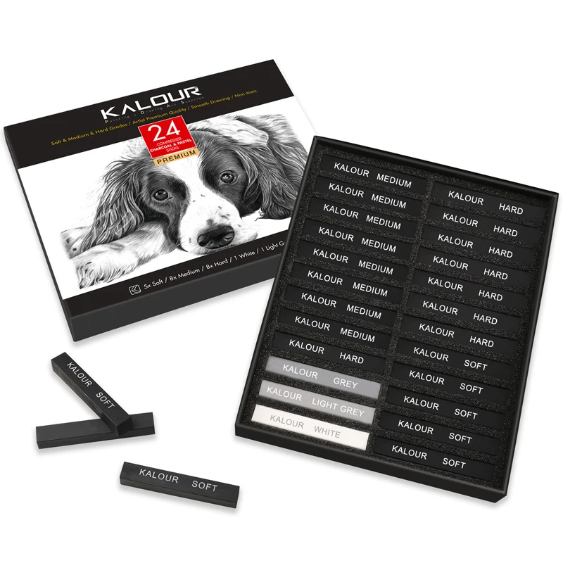 Kalour 24-Piece Soft Pastel Set with Charcoal 6 Kalour 24-Piece Soft Pastel Set with Charcoal - Image 6