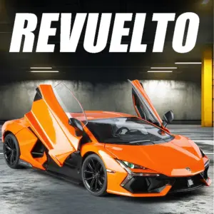 Bright Orange Revuelto GTR SKYLINE Supercar Model