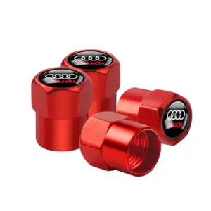 Red Aluminum Tire Valve Cap for Cars, Bikes & Motorcycles 18 S360fad99043640a8b94d338945585fd8q
