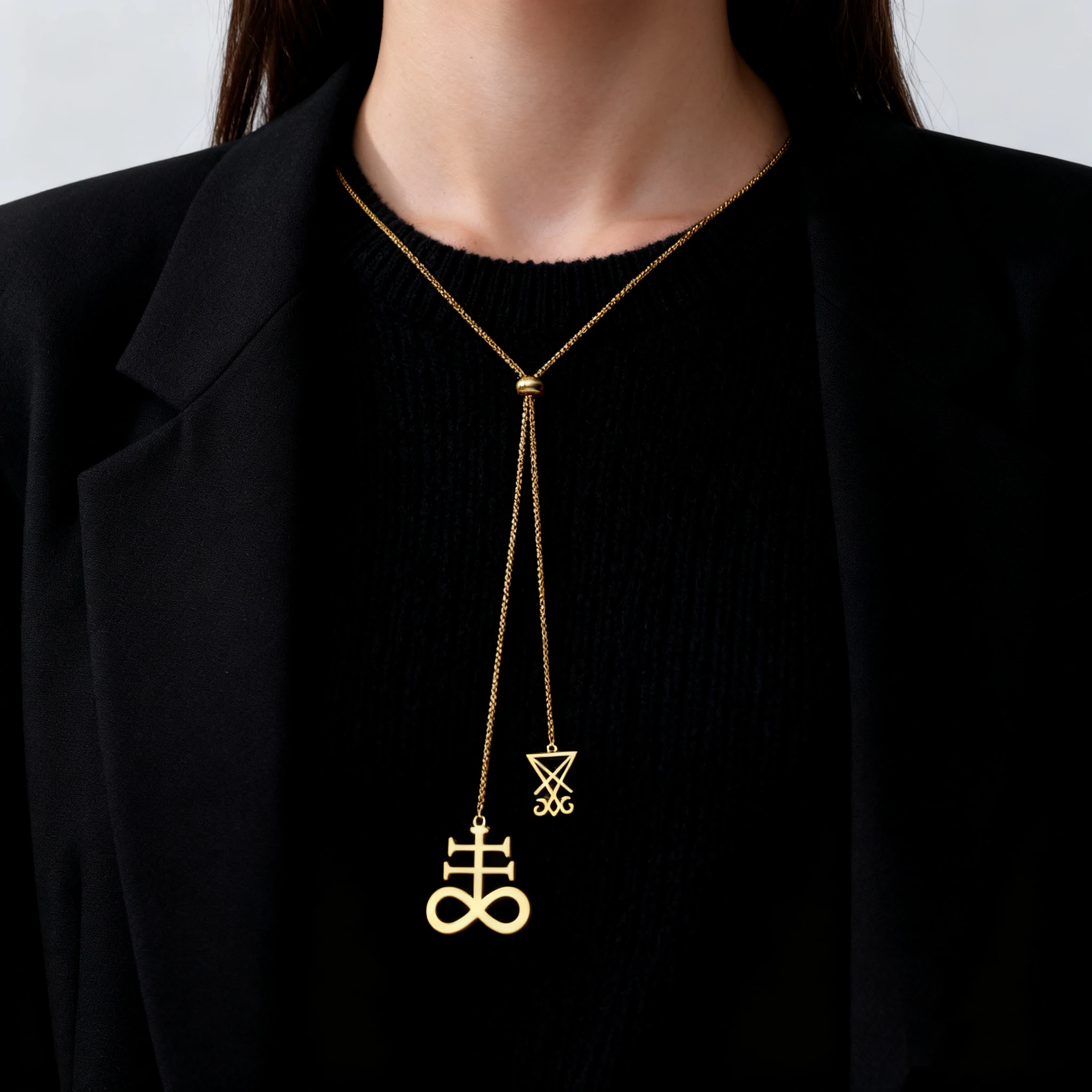 Stainless Steel Leviathan Cross Necklace 3 Stainless Steel Leviathan Cross Necklace - Image 3