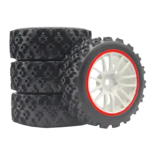 Off-Road RC Tire and White Wheel Set for 1/10 Scale 14 S37e31669dcb84de3bcc2fd30132cf2b4K