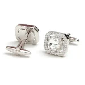 Elegant Square Men's Cufflinks with Faceted Gem 15 S37e4f18a77f7497fb398536d741125efA