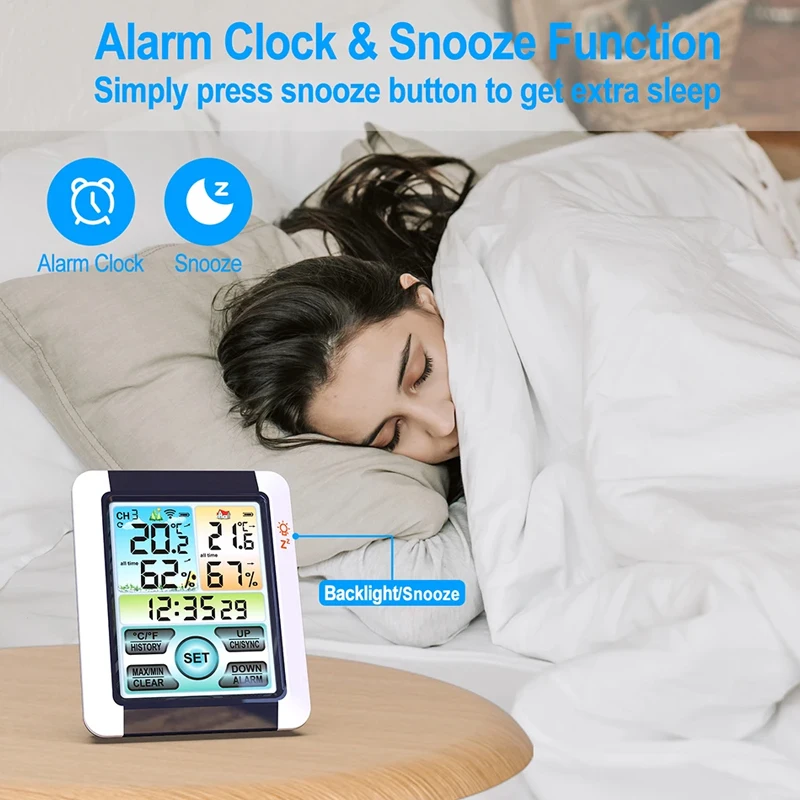 Modern Touch Screen Weather Station with Outdoor Sensors 5 Modern Touch Screen Weather Station with Outdoor Sensors - Image 5