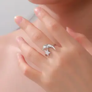 Celestial Stainless Steel Gold Ring for Women 10 S3c25a68a40d94ac08ff8c40c0414eaffK