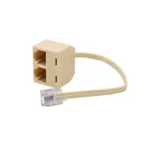 Neutral Beige RJ11 Splitter and Adapter 9 S3ded2be61eaa48d391d261c4fdc2c25eI