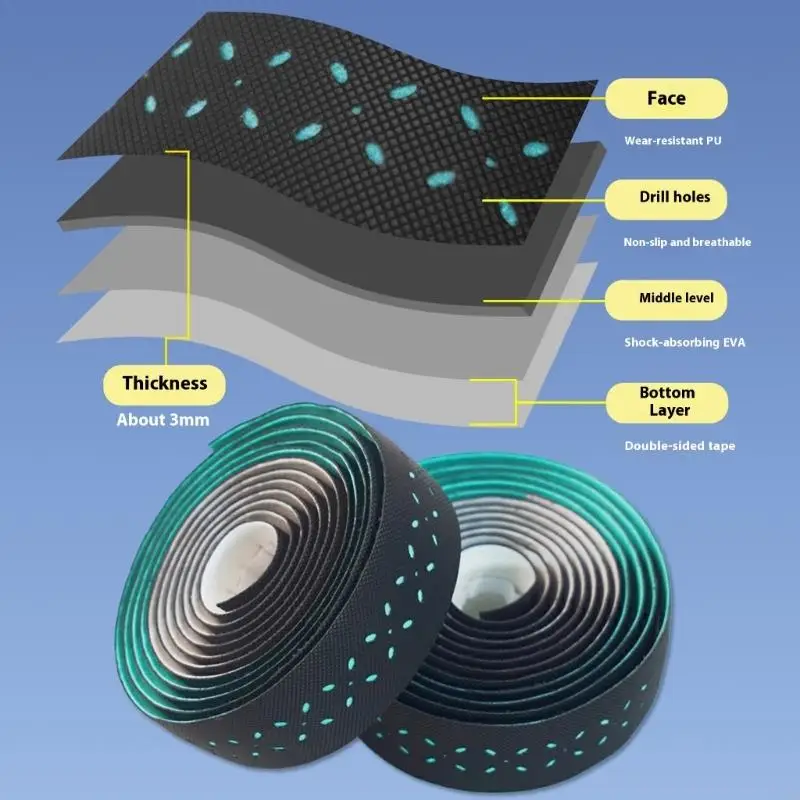 Vibrant Non-Slip Handlebar Tape Set for Bikes 5 Vibrant Non-Slip Handlebar Tape Set for Bikes - Image 5