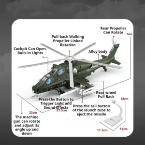1:52 CAIC Z-10 Military Helicopter Model 11 S40b0c9dcf16a4690ac2fe022c89311d7G
