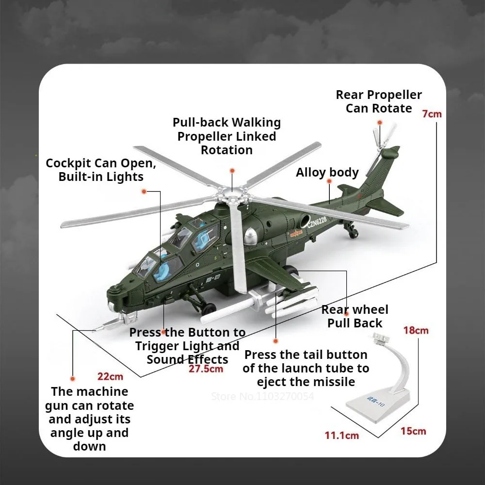 1:52 CAIC Z-10 Military Helicopter Model 2 1:52 CAIC Z-10 Military Helicopter Model - Image 2