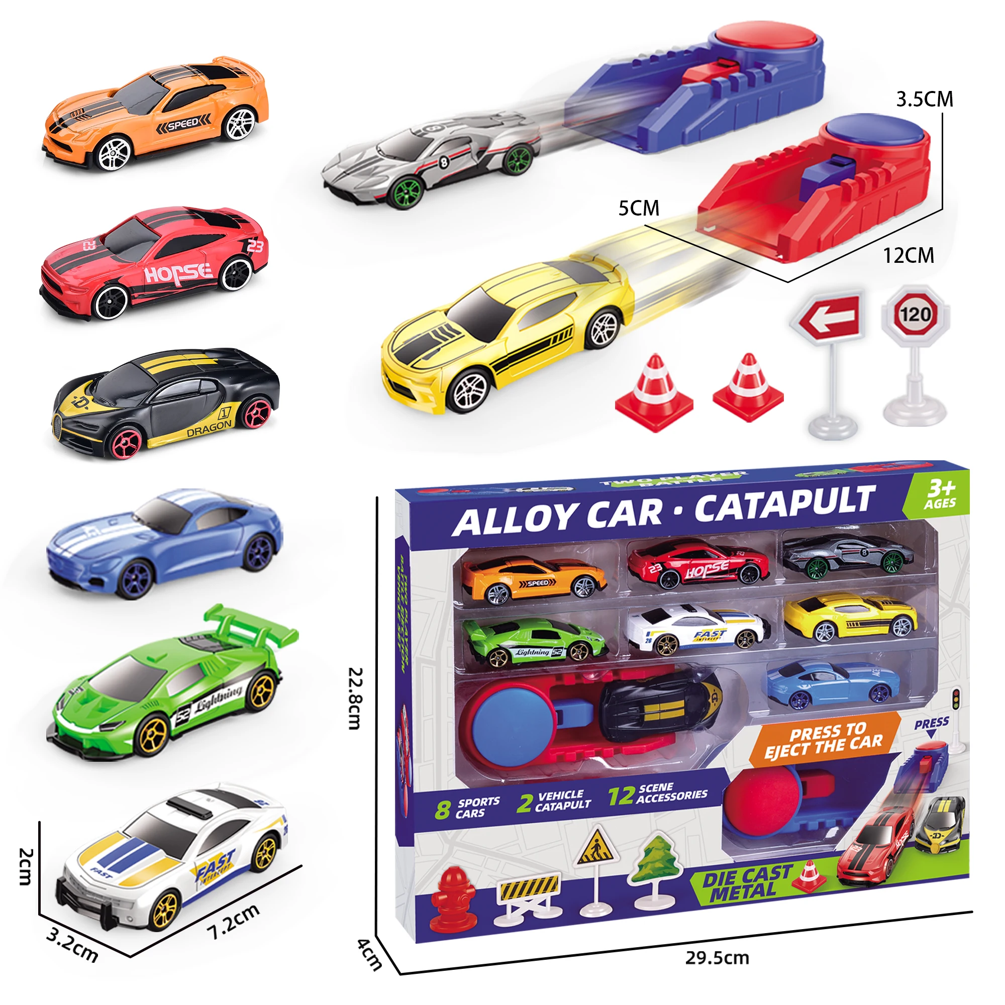 1:64 Scale Racing Catapult Set with Die-Cast Cars 8 1:64 Scale Racing Catapult Set with Die-Cast Cars - Image 8